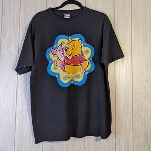 VTG Disney Winnie The Pooh Blue Graphic T-shirt Made In The USA SZ L